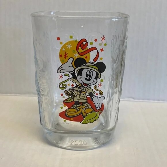 2000 McDonalds Walt Disney World Glass Cup Mickey Mouse Animal Kingdom - Picture 1 of 5
